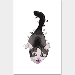 Cute watercolor kitten Posters and Art